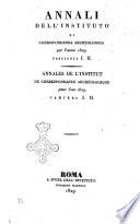 Annales de l'Institut de correspondance archeologique