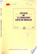 Annales de la Fondation Louis de Broglie
