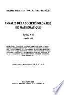 Annales de la Société polonaise de mathématique