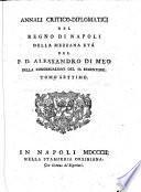 Annali critico-diplomatici del regno di Napoli della mezzana età