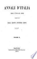 Annali d'Italia dal 1750 al 1861 compilati dall'abate Antonio Coppi