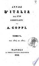 Annali d'Italia dal 1750 compilati da A. Coppi