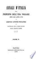Annali d'Italia dal principio dell'era volgare fino all'anno 1750