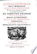 Annali d'Italia dal principio dell'era volgare sino all'anno 1500