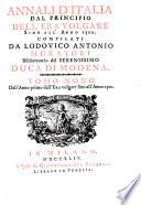 Annali d'Italia dal principio dell'era volgare sino all'anno 1500
