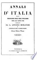 Annali d'Italia dal principio dell'era volgare sino all'anno 1750 compilati ... e continuati sino a'giorni nostri. 5. ed.. 3