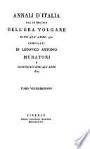 Annali d'Italia dal principio dell'era volgare sino all'anno 1750