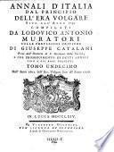 Annali d'Italia dal principio dell'era volgare sino all'anno 1750