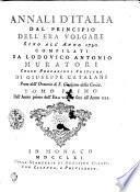 Annali D'Italia Dal Principio Dell' Era Volgare Sino All' Anno 1750