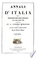 Annali d'Italia dal principio dell'era volgare sino all'anno 1750