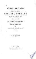 Annali d'Italia dal principio dell'era volgare sino all'anno 1750