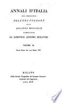 Annali d'Italia dal principio dell'era volgare sino all'anno MDCCXLIX
