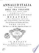 Annali d'Italia: Dall'anno 1001 dell'era volgare fino all'anno 1170