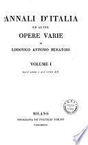 Annali d'Italia ed altre opere varie