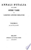 Annali d'Italia ed altre opere varie