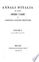 Annali d'Italia ed altre opere varie