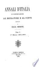 Annali d'Italia, in continuazione al Muratori e al Coppi: 17 marzo 1861-1863