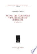 Annali dei Marescotti tipografi editori di Firenze (1563-1613)