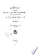 Annali dei RR. Istituti tecnico e nautico di Livorno