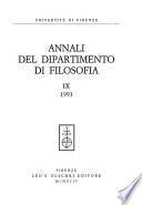 Annali del Dipartimento di filosofia