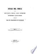 Annali del Friuli, ossia raccolta delle cose storiche appartenenti a questa regione, etc. vol. I.-II., punt. 2