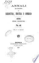 Annali del Ministero di agricoltura, industria e commercio. Parte 1: agricoltura