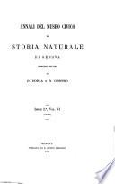 Annali del Museo civico di storia naturale di Genova