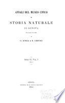 Annali del Museo civico di storia naturale di Genova