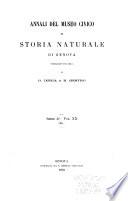 Annali del Museo civico di storia naturale di Genova