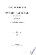 Annali del Museo civico di storia naturale di Genova
