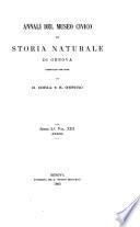 Annali del Museo civico di storia naturale di Genova