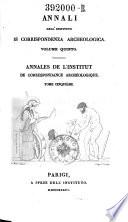 Annali dell' Institutio di Correspondenza Archeologica