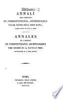 Annali dell' Institutio di Correspondenza Archeologica