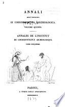 Annali dell'instituto di corrispondenza archeologica