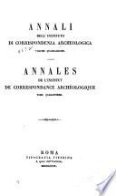 Annali dell'Instituto di corrispondenza archeologica