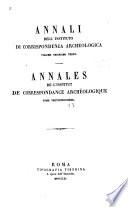 Annali dell'instituto di corrispondenza archeologica