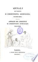 Annali dell'istituto di correspondenza archeologica