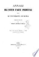 Annali dell'Istituto di igiene sperimentale dell'Universita di Roma