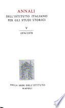 Annali dell'Istituto italiano per gli studi storici
