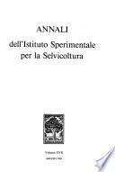 Annali dell'Istituto sperimentale per la selvicoltura