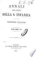 Annali dell'Opera della S. Infanzia