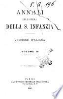 Annali dell'Opera della S. Infanzia