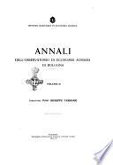 Annali dell'Osservatorio di Economia Agraria di Bologna, annesso alla cattedra di Economia Agraria del R. Istituto Superiore Agrario