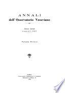 Annali dell'Osservatorio vesuviano
