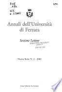 Annali dell'Università di Ferrara