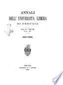 Annali dell'Università libera di Perugia. Facoltà giuridica