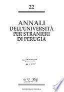 Annali dell'Università per stranieri di Perugia