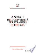 Annali dell'Università per stranieri di Perugia
