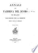 Annali della fabbrica del duomo di Milano