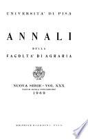 Annali della Facoltà di agraria